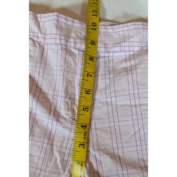 IZOD Shorts Womens 12 Pink Plaid Golf Performance Country Club Sports Athleisure - Picture 8 of 10